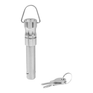 KIPP Kugelsperrbolzen abschließbar Form B mit Griffmulde und Ring 10mm 40mm