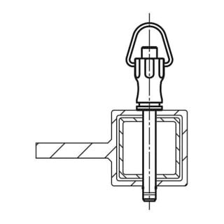 KIPP Kugelsperrbolzen Form B 16 x 45 mm Griffmulde Ring