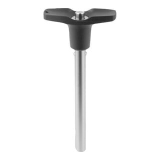 KIPP Kugelsperrbolzen mit Kopfarretierung T-Griff D1=8 L5=200 Edelstahl 1.4