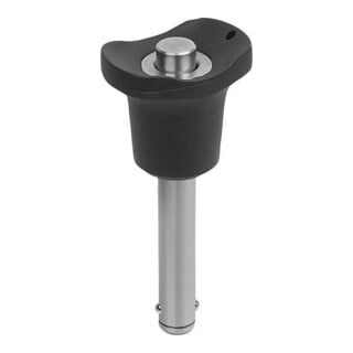 KIPP Kugelsperrbolzen mit Pilzgriff D1=12 L=60 Edelstahl 1.4542