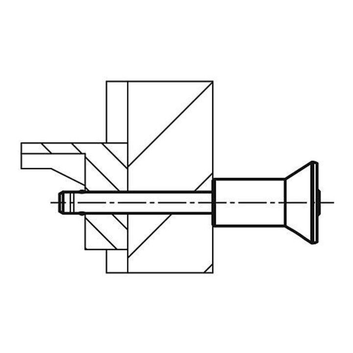 KIPP Kugelsperrbolzen mit Pilzgriff D1=12 L=70 Edelstahl 1.4542