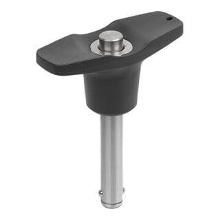 KIPP Kugelsperrbolzen mit T-Griff 16mm 30mm Edelstahl 1.4542