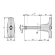 KIPP Kugelsperrbolzen mit T-Griff 16mm 60mm Edelstahl 1.4542