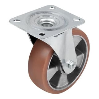 KIPP Lenkrolle 100mm Gummi geringem Rollwiderstand