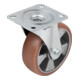 KIPP Lenkrolle 100mm Gummi geringem Rollwiderstand