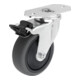 KIPP Lenkrolle mit Feststellsys Stop-Fix D=125 B=32 thermoplast elektrisch