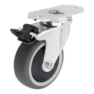 KIPP Lenkrolle mit Feststellsys Stop-Fix Ø 80mm Polyurethan elektri.