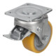 KIPP Lenkrolle mit Feststellsys Stop-Top Polyurethan D=160 B=50 Stahl