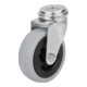 KIPP Lenkrolle ohne Feststellsystem Gummi Ø 50mm B 18mm Stahlgehäuse