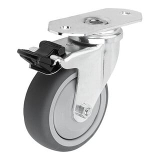 KIPP Lenkrolle Stop-Fix Form C Ø 75mm Polyurethan Stahl