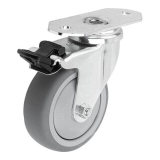 KIPP Lenkrolle Stop-Fix Form C Ø125 B32 Thermoplast Kompakte