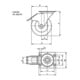 KIPP Lenkrolle Stop-Fix Polyamid Stahl Ø125 B40