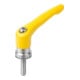 KIPP Levier de serrage avec amplificateur de force de serrage Gr.3 M10x15 Zinc jaune RAL1021 structurel
