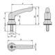 KIPP Levier de serrage avec amplificateur de force de serrage Gr.3 M10x15 Zinc jaune RAL1021 structurel