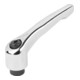KIPP Levier de serrage Gr.3 M08 zinc argent brillant chromé acier brunifié