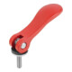 KIPP Levier excentrique GR.1 M06x40 Aluminium rouge RAL3003 revêtement poudre