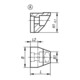 KIPP Mâchoires de serrage Forme A Mâchoire standard H1=26,8 Acier d'outil