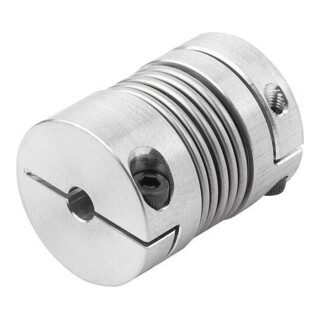KIPP Metaalbalgkoppeling Gr. 10 Aluminium D1=5 D2=6 L=26