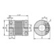 KIPP Metaalbalgkoppeling Gr.15 D1=5 D2=8 L=26 Aluminium radiale klemnaaf