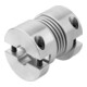 KIPP Metaalbalgkoppeling Gr.150 D1=32 D2=32 L=95 Aluminium