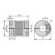 KIPP Metaalbalgkoppeling Gr. 20 Aluminium D1=8 D2=10 L=38