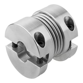 KIPP Metaalbalgkoppeling Gr. 30 D1=19 D2=19 L=58 Aluminium