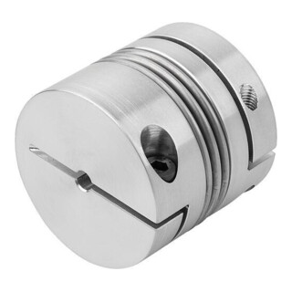 KIPP Metaalbalgkoppeling Gr. 80 D1=28 D2=28 L=55 Aluminium