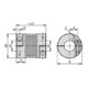 KIPP Metalen balgkoppeling Gr. 18 D1=25 D2=25 L=63 Aluminium