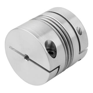 KIPP Metallbalgkupplung Gr. 80 D1=20 D2=20 L=55 Aluminium