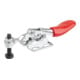 KIPP Mini serre-joint horizontal pied horizontal F1=500 tige de pression fixe M0