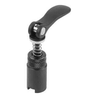 KIPP Module de serrage excentrique D=20 Acier noir Aluminium noir