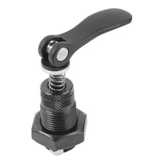 KIPP Module de serrage excentrique D1=M20X1,5 acier noir aluminium noir