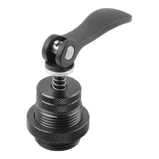 KIPP Module de serrage excentrique D1=M30x2 acier noir aluminium noir