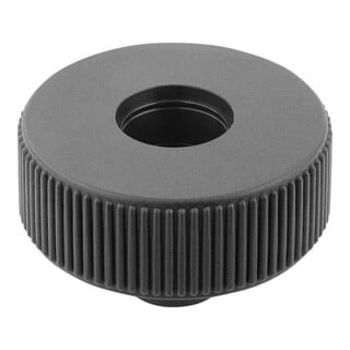 KIPP Molette moletée GR.2 Ø 50 mm Ø 8 mm thermoplastique noir-gris acier