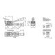 KIPP Niederzugspanner LINKS A=121,5 40 x 39 Stahl
