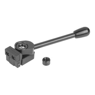 KIPP Niederzugspanner Links A=38,5 25 x 25 Stahl