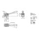 KIPP Niederzugspanner Rechts A=38,5 25 x 24 Stahl Form B