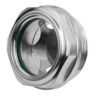KIPP Ölschauglas mit Sechskant Reflektor M26x1,5 Ø32 Edelstahl