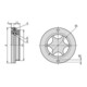 KIPP Ölschauglas rund M33x1,5 38mm Messing Sicherheitsglas