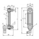 KIPP Oliepeilindicator met temperatuurbewaking D1=M12 164 x 42 x 21 Kunststof Norma