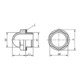 KIPP Oliezichtglas gewelfd D1=G3/8 D=22 Thermoplast