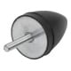 KIPP Parabolische rubberen buffer buitendraad M08 x 38 D=50 H=67 staal elastomeer