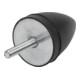 KIPP Parabolische rubberen buffer buitendraad M10 x 28 staal elastomeer