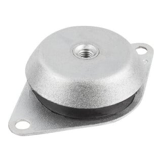 KIPP Pied de machine D=78 Forme A Acier Caoutchouc naturel élastique