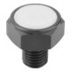 KIPP Pied de position M16 Forme L acier pour machines brunie trempé 30 mm