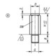 KIPP Pied de positionnement M10 40 mm acier trempé Forme A SW 17