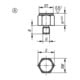 KIPP Pied de positionnement M10 Forme A acier automatique brunie trempé SW19