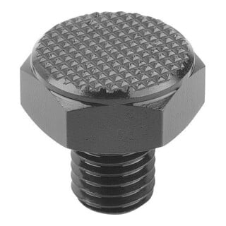 KIPP Pied de positionnement M12 Forme C acier automatique brunie trempé SW 22