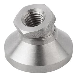 KIPP Plaque articulée D1=M16 D=50 H=32 Forme B Acier inoxydable