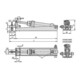 KIPP Pneumatikspanner Horizontal Form A Stahl Komp Stahl F1=3000